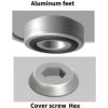 Aluminium Case with Detachable Panels Silver / Black, Aluminium Feet Type, Hex Screw Type, H132.5 x W160 x D200 mmTakachi
