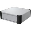 Aluminium Case with Detachable Panels Silver / Black, Aluminium Feet Type, Plus Screw Type, H132.5 x W160 x D250 mmTakachi