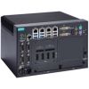 Intel 6th Gen Core CPU marine computer with DNV GL certification, 3 independent display ports (1 x DVI-I, 1 x DVI-D, 1 x DisplayPort), mini PCIe expansion slot for wireless, and 4 NMEA 0183 portsMOXA