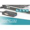 Adattatore video 3 in 1 connettore dp maschio - HDMI + DVI + VGADIGITUS