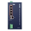 Industrial Renewable Power 5-Port Gigabit Managed Switch with 4-Port 802.3at PoE+Planet