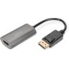 convertitore Displayport - HDMI, 20 cm 8k/60hz, grigio, alloggiamento in alluminio  DIGITUS