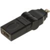 Adattatore micro HDMI maschio - HDMI femmina con connettore inclinabile e ruotabileLINK