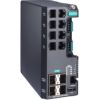 Managed Full Gigabit Ethernet switch with 8 10/100/1000BaseT(X) ports with 802.3bt PoE, 4 1000/2500BaseSFP ports, dual power inputs 12/24/48 VDC, -10 to 60°C operating temperatureMOXA