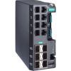 Managed Full Gigabit Ethernet switch with 8 10/100/1000BaseT(X) ports, 6 1000/2500BaseSFP ports, dual power inputs 12/24/48 VDC, -10 to 60°C operating temperatureMOXA