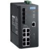 8-port 10/100/1000 Mbps + 4-Port SFP Industrial Unmanaged Redundant Ethernet POE Switch, -40 ~ 75 °C Operating TemperatureADVANTECH