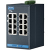 16-port 10/100Mbps Industrial Managed Ethernet Switch Supporting EtherNet/IP, -40 to 75°C operating temperatureADVANTECH