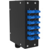 DIN Rail box loaded with 12 x SC Simplex Single Mode blue adapterNEXCONEC