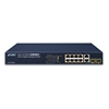 8-Port 10/100TX 802.3at PoE + 2-Port Gigabit TP/SFP Combo Managed Ethernet Switch (125W)Planet