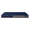 24-Port 10/100/1000T 802.3at PoE + 2-Port 100/1000X SFP Managed SwitchPlanet