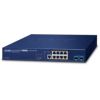 L3 8 port 10/100/1000T 802.3at PoE + 2 port 10G SFP+ Managed Switch (120W PoE Budget, 200m Extend mode, ERPS Ring, ONVIF, CloudViewer app, MQTT, Cybersecurity features, Hardware Layer 3 RIPv1/v2, OSPFv2/v3 dynamic routing, supports1G, 2.5G SFP and 10G SFPPlanet