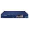 L3 8 port 10/100/1000T 802.3at PoE + 2 port 10G SFP+ Managed Switch (120W PoE Budget, 200m Extend mode, ERPS Ring, ONVIF, CloudViewer app, MQTT, Cybersecurity features, Hardware Layer 3 RIPv1/v2, OSPFv2/v3 dynamic routing, supports1G, 2.5G SFP and 10G SFPPlanet