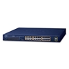 24-Port 10/100/1000T 802.3at PoE + 2-Port 1000X SFP Gigabit Ethernet SwitchPlanet