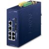 Industrial 5G NR Cellular Gateway with 5 port 10/100/1000T (Sub-6 5G NR Global Band, compatible with 4G LTE, 2 SIM Card Slots, 2 DI/DO, Dual DC 9~54V, -40~75 degrees C, Dual-WAN Failover and Load Balancing, High Availability, SSL VPN and robust hybrid VPNPlanet