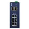 Industrial 8-port 10/100/1000T + 2-port 1G/2.5G SFP Managed Gigabit Switch (-40~75 degrees C)Planet