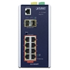 Industrial 8-port 10/100/1000T 802.3at PoE + 2-port 1G/2.5G SFP Managed SwitchPlanet