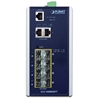 Industrial 6-Port 100/1000X SFP + 2-Port 1G/2.5G SFP + 2-Port 10/100/1000T Managed Switch (-40 ~ 75 degrees C)Planet