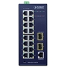 Industrial L2/L4 16-Port 10/100/1000T + 2-Port 100/1000X SFP Managed Switch (-40~75 degrees C)Planet