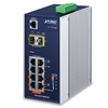 Industrial 4-Port 10/100/1000T 802.3at PoE + 4-Port 10/100/1000T + 2-Port 100/1000X SFP Managed Switch (-40~75 degrees C)Planet