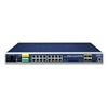 Industrial L2+ 16-Port 10/100/1000T + 4-Port 100/1000X SFP Managed Ethernet Switch (-40~75 degrees C)Planet