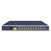 Industrial L3 24-Port 10/100/1000T 802.3at PoE + 4-Port 10G SFP+ Managed Ethernet Switch (-40~75 degrees C )Planet