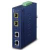 IP30 Industrial 2-Port 10/100/1000T + 2-Port 100/1000/2500X SFP Full Managed Media Converter (-40 to 75 C, dual redundant power input on 9~48VDC terminal block, ERPS Ring, 1588, Modbus TCP, Cybersecurity features, IPv4/IPv6 Static Routing, LFP, Port BackuPlanet