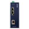 Industrial 2-Port 100/1000X SFP to 1-Port 10/100/1000T 802.3bt PoE++ Media ConverterPlanet