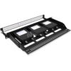 1U 19 MODULAR FIXED FRAME 3 SLOT LGX UNLOADED WITH FRONT & REAR MGMTNEXCONEC