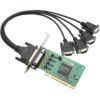 4 port RS-232 board(DB9 male cable included), 5V/12V port powered, Universal PCI bus, Low-Profile, 921.6 Kbps, male DB44, embedded 15 KV ESD protectionMOXA