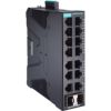 Smart Managed Ethernet switch with 14 10/100BaseT(X) ports, 2  100/1000BaseSFP ports, and -10 to 60°C operating temperature, dual power supply 12/24/48 VDCMOXA