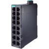 Smart Managed Ethernet switch with 14 10/100BaseT(X) ports, 2 10/100/1000BaseT(X) ports, and -10 to 60°C operating temperature, dual power supply 12/24/48 VDCMOXA