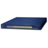 Layer 3 16-Port 100/1000X SFP + 8-Port Gigabit TP/SFP combo + 4-Port 10G SFP+ Stackable Managed Switch with Dual AC Redundant Power(Hardware stacking up to 8 units, hardware-based Layer 3 IPv4/IPv6 Routing and VRRP, supports ERPS Ring)Planet