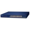 Layer 3 24-Port 10/100/1000T 802.3at PoE + 4-Port 10G SFP+ Stackable Managed Switch (370W PoE budget, Hardware stacking up to 8 units, hardware-based Layer 3 IPv4/IPv6 Routing and VRRP, supports ERPS Ring)Planet