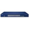 Layer 3 24-Port 10/100/1000T + 4-Port 10G SFP+ Stackable Managed Switch (Hardware stacking up to 8 units, hardware-based Layer 3 IPv4/IPv6 Routing and VRRP, supports ERPS Ring)Planet