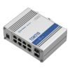 Switch ethernet industriale, 8 porte Gigabit Ethernet con velocità fino a 1000 Mbps, 2 porte SFP per comunicazioni a fibra ottica a lunga distanza.TELTONIKA