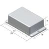 TWF PLASTIC ENCLOSURE WITH WALL MOUNTING FLANGE WHITE W 50.4mm x H 17mm x D1 70.4mm (D2 50mm)TAKACHI