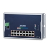 Industrial 16-Port 10/100/1000T 802.3at PoE + 2-Port 100/1000X SFP Wall-mounted Managed Switch (-10~60 degrees C)Planet