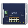 Industrial 8-port 10/100/1000T 802.3at PoE + 2-port 1G/2.5G SFP Wall-mount Managed SwitchPlanet