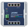 Industrial 8-Port 10/100/1000T Wall-mounted Managed Switch with 4-Port PoE+ (-40~75 degrees C)Planet