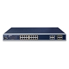 L2+ 16-Port 10/100/1000BASE-T 802.3at PoE + 4G TP/SFP Combo Managed Switch (230 watts)Planet