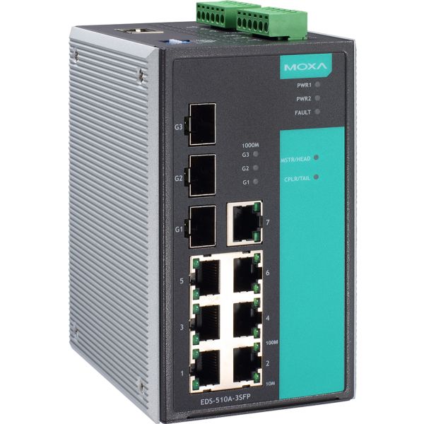 EDS-510A-3SFP-T MOXA