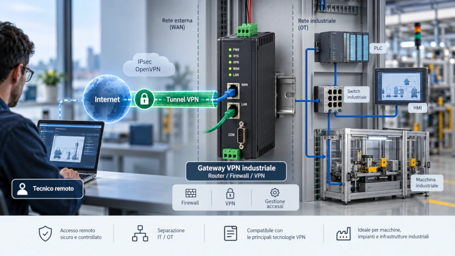 Gateway VPN industriale