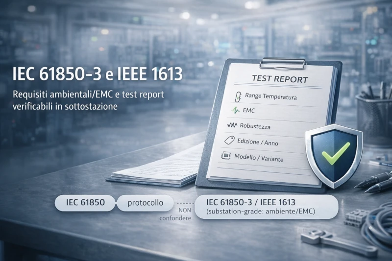 IEC 61850-3 e IEEE 1613: requisiti substation-grade e test che contano davvero