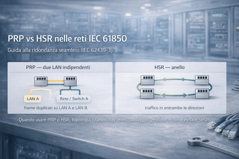 PRP e HSR nelle reti IEC 61850: quando usarli e come progettare la ridondanza